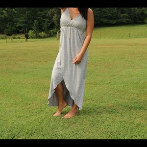 Hi Low Dress With Clinched Waist